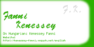 fanni kenessey business card